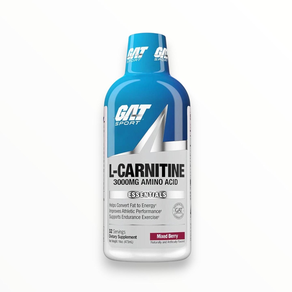 [GAT0069] GAT Sport Liquid L-Carnitine 3000mg – Fat to Energy Support, Green Apple, 473ml (Mixed Berry)