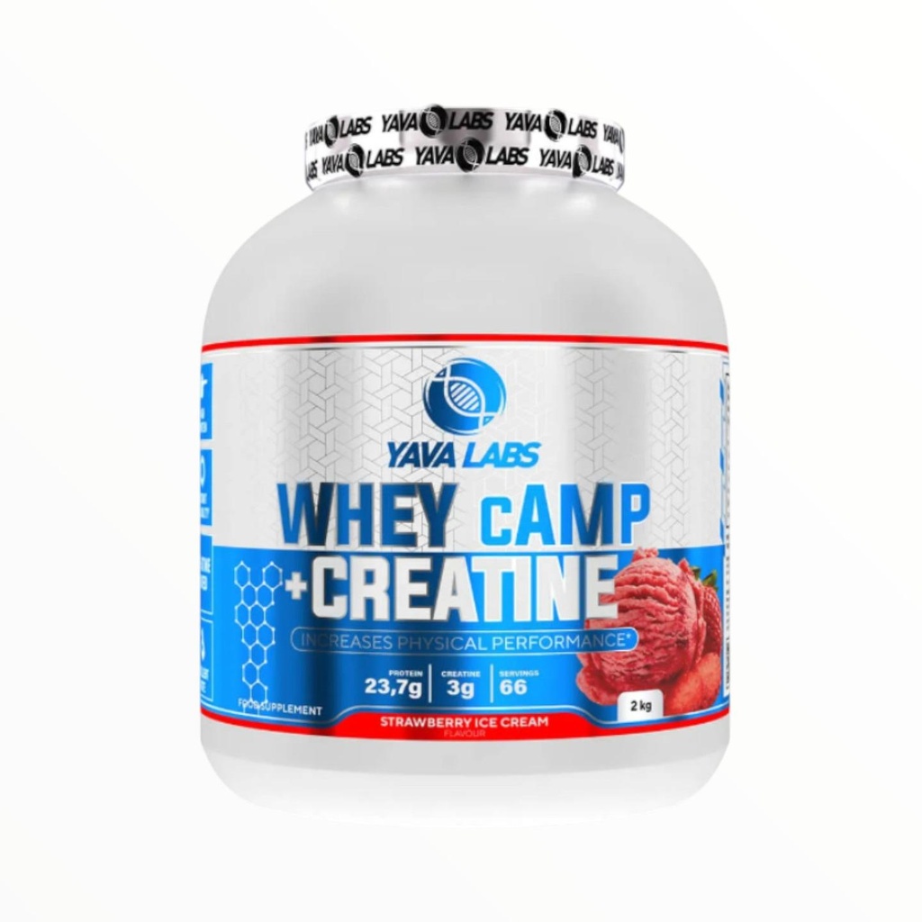 Yava Labs Whey Camp + Creatine 2kg (66 Servings) | Muscle Growth, Strength & Recovery Formula