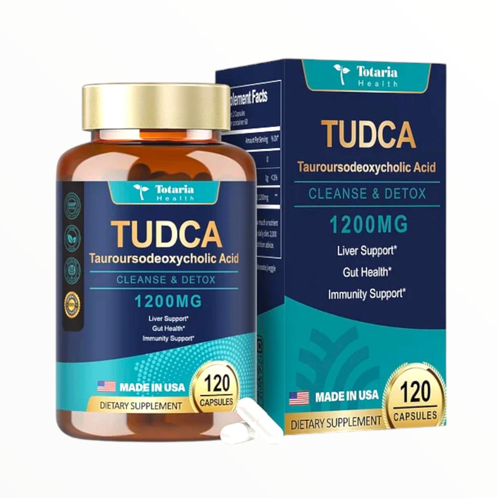 [TOT0133] Totaria Health TUDCA 1200mg – 120 Tablets | Liver Support, Detox & Cellular Health|