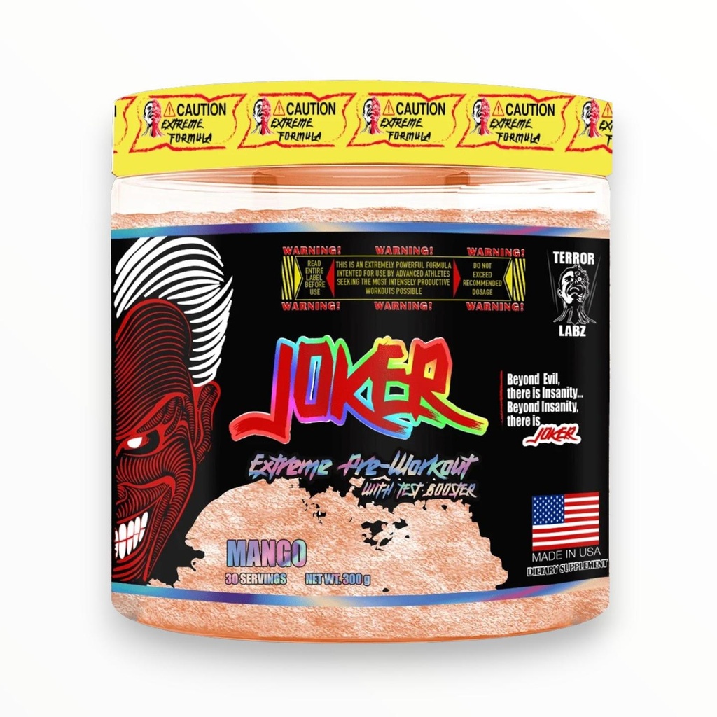 [NEW0048] Terror Labz Joker Extreme Pre-Workout – Bloody Orange (300g, 30 Servings) | Egypt (Mango)