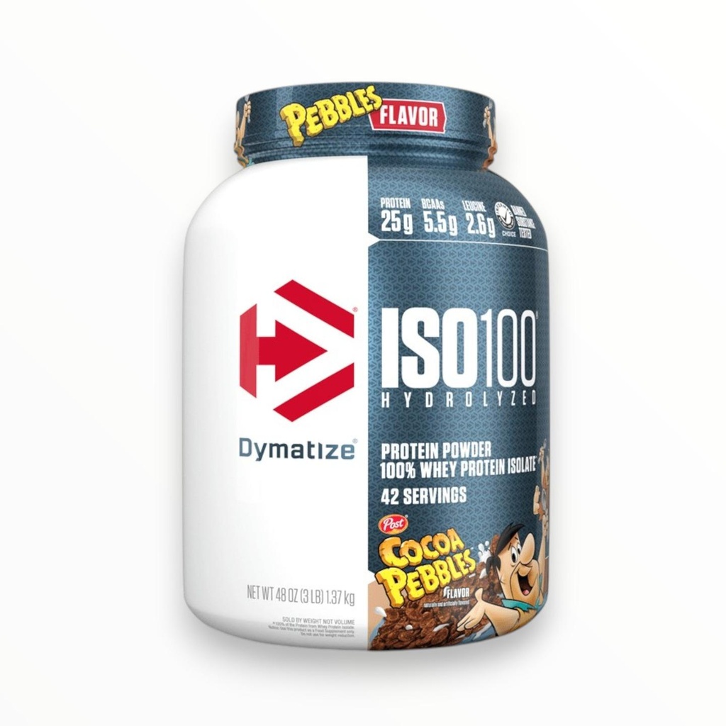 [NEW0044] Dymatize ISO100 Hydrolyzed Whey Protein – Cocoa Pebbles Flavor 3 lb (42 Servings) | Egypt (cocoapebbles)