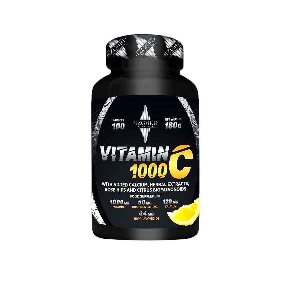 Azgard Vitamin C 100 Tablets | Immune Support, Antioxidant & Skin Health Booster