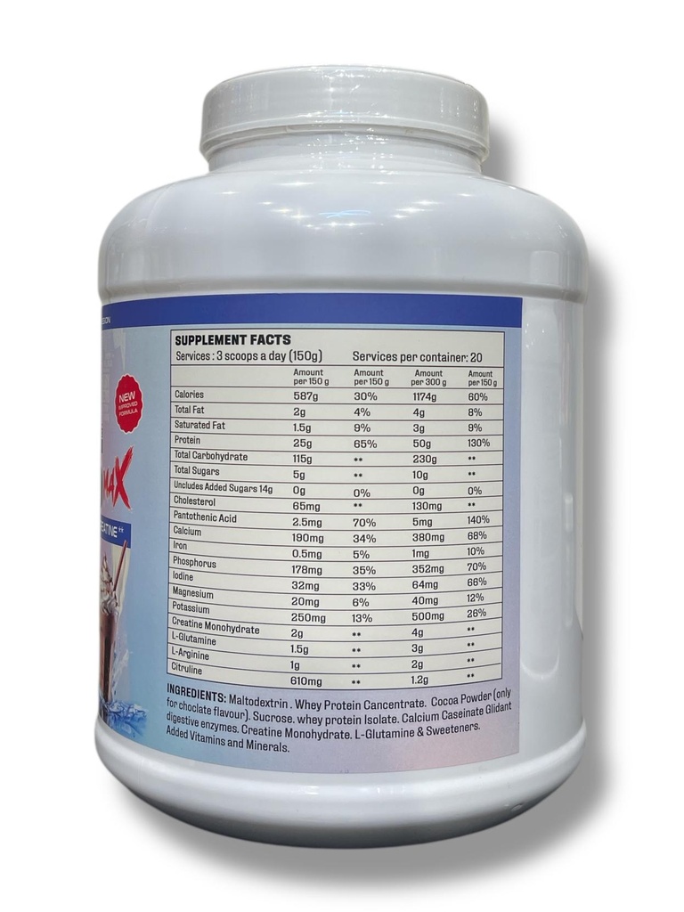 Campro Mass Gainer 3kg (20 Servings) | High-Calorie Gainer for Muscle Size, Strength & Fast Weight Gain