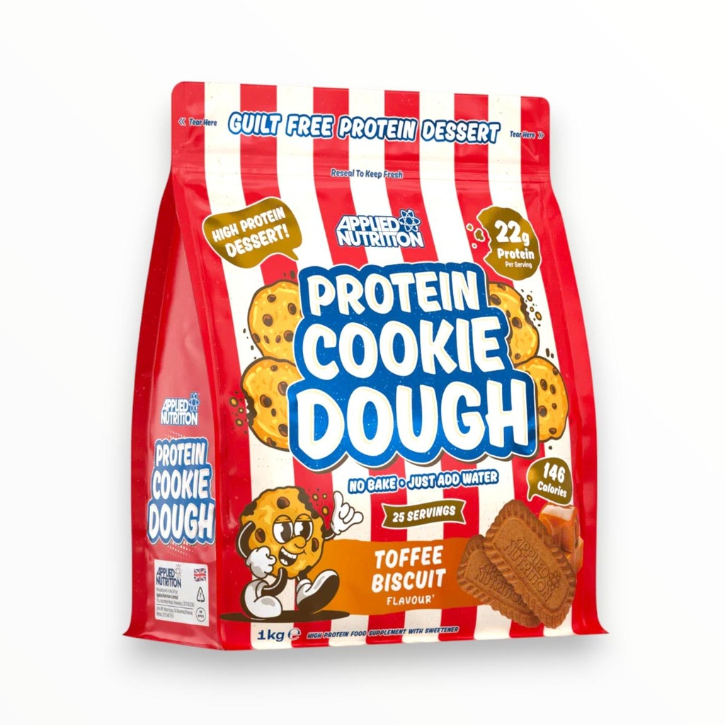 [APP0161] Applied Nutrition Protein Cookie Dough 1kg (25 Servings) | High-Protein Dessert for Muscle Recovery|In Power Fit Supplements Egypt (toffee biscuit)