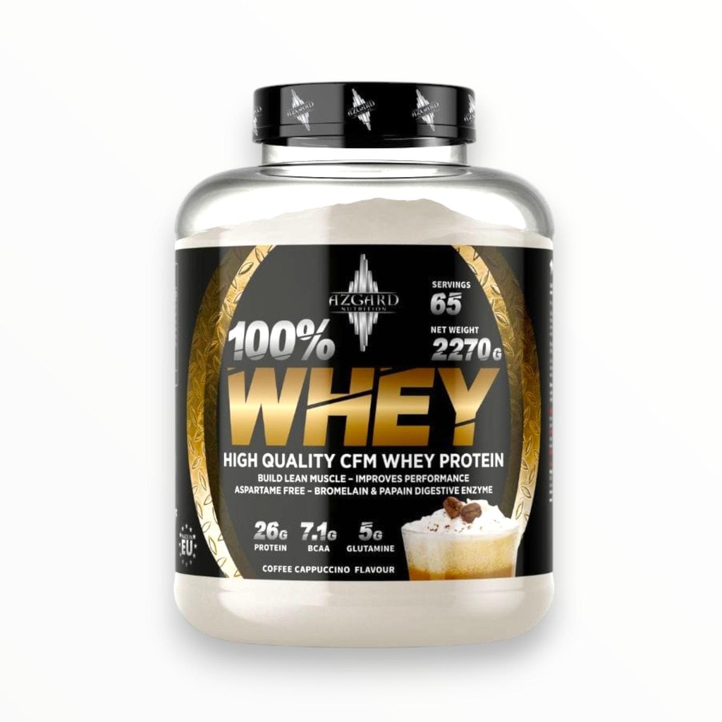 [AZG0915] Azgard Nutrition 100% Whey Protein – High Quality CFM Whey, Coffee Cappuccino Flavor, 65 Servings (coffee cappuccino)
