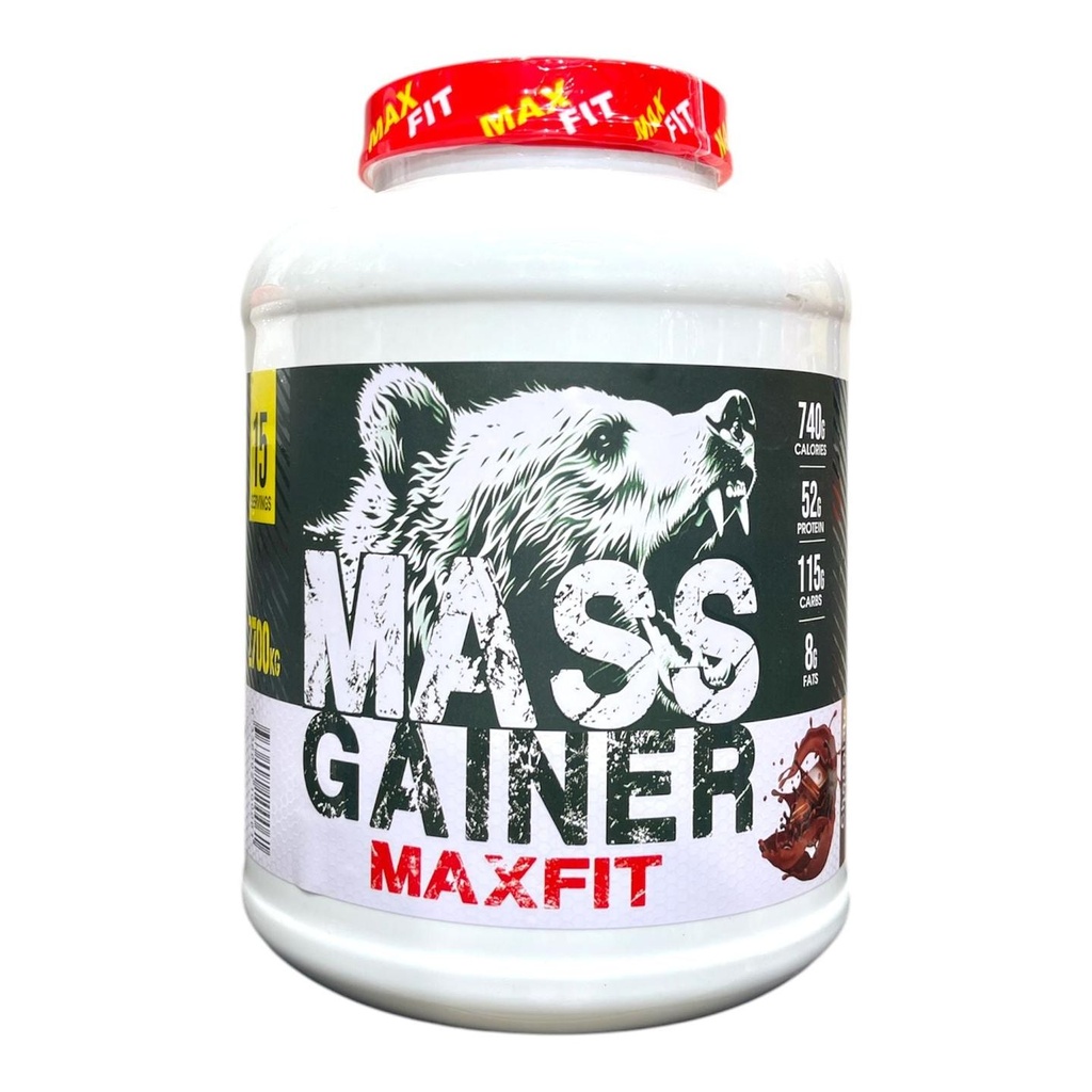 Max Fit Mass Gainer 2.7kg (15 Servings) | High-Calorie Muscle & Weight Gainer Formula