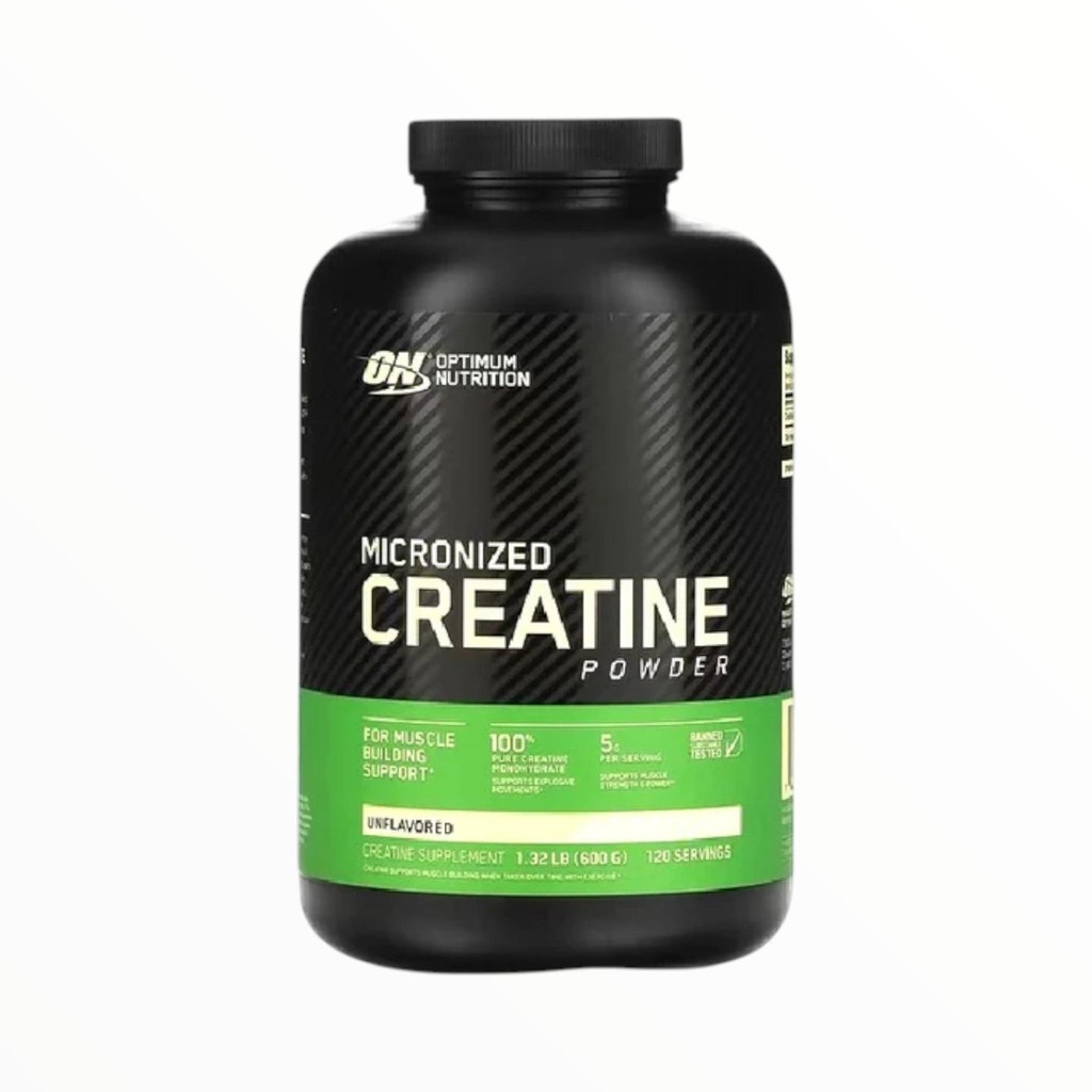 [OPT1091] Optimum Nutrition Creatine 600g (120 Servings) | Pure Micronized Creatine for Strength & Power|In Power Fit Supplements Egypt