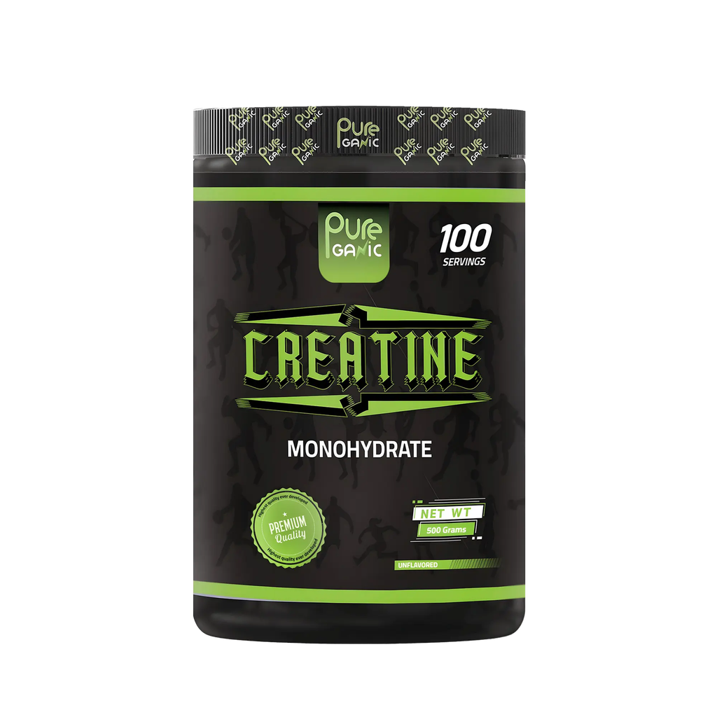 [PUR0216] Pureganic Creatine Monohydrate 500g (100 Servings) | Strength, Power & Muscle Recovery Booster|In Power Fit Supplements Egypt