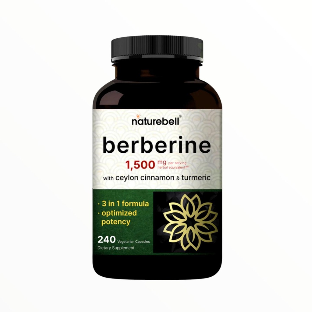 [NAT0134] NatureBell Berberine 1500mg – 240 Tablets | Blood Sugar, Metabolism & Heart Health Support