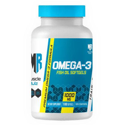 Muscle Rulz Omega 3 1000mg – 100 Tablets | Heart, Brain & Joint Health Support|In Power Fit Supplements Egypt