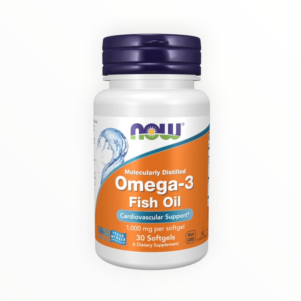 NOW Omega-3 – 30 Softgels | Heart, Brain & Joint Health| In Power Fit Supplements Egypt