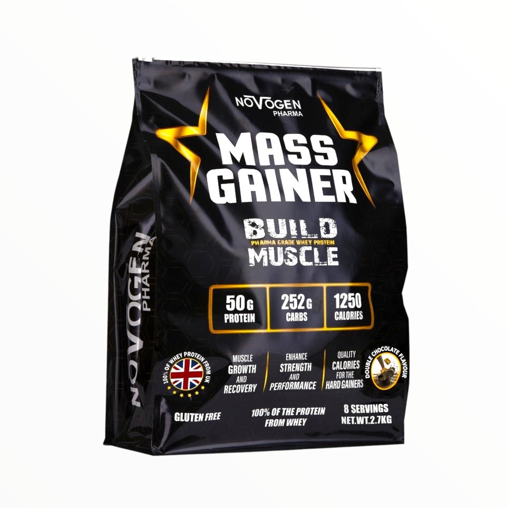 Novogen Pharma Mass Gainer 2.7kg (8 Servings) | High-Calorie Muscle Gainer for Size & Strength|In Power Fit Supplements Egypt