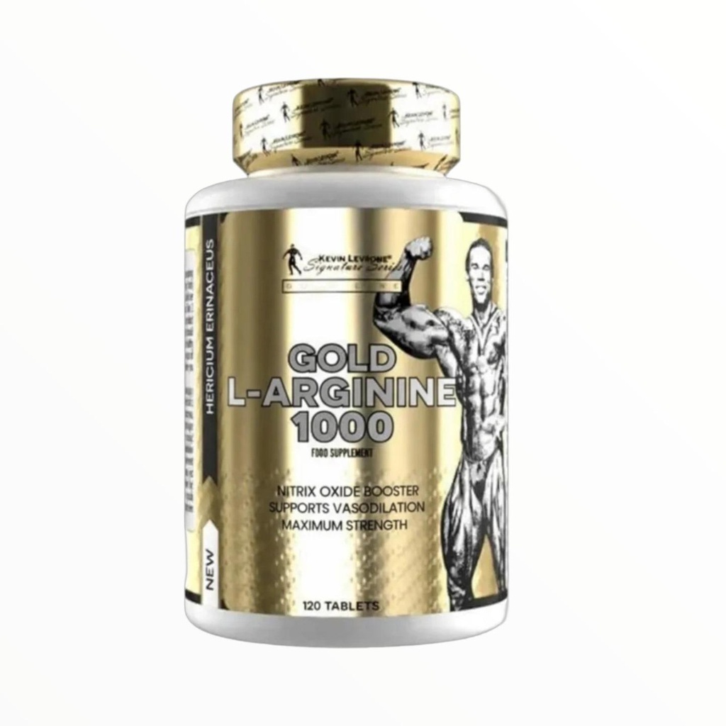 Kevin Levrone Gold L-Arginine 1000 – 120 Tablets (60 Servings) | Nitric Oxide Booster & Pump Support