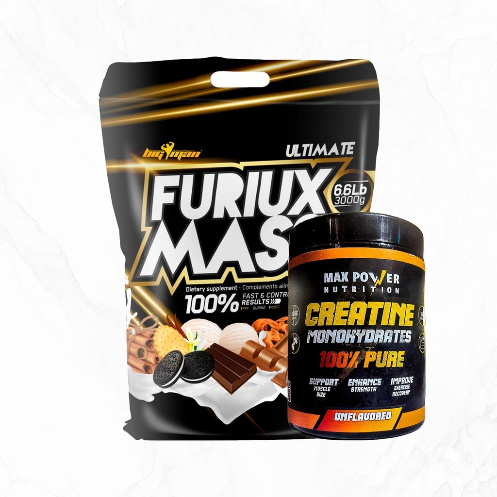 Bundle Offer: Furiux Mass Gainer + Creatine Max Power | High Calories &amp; Strength