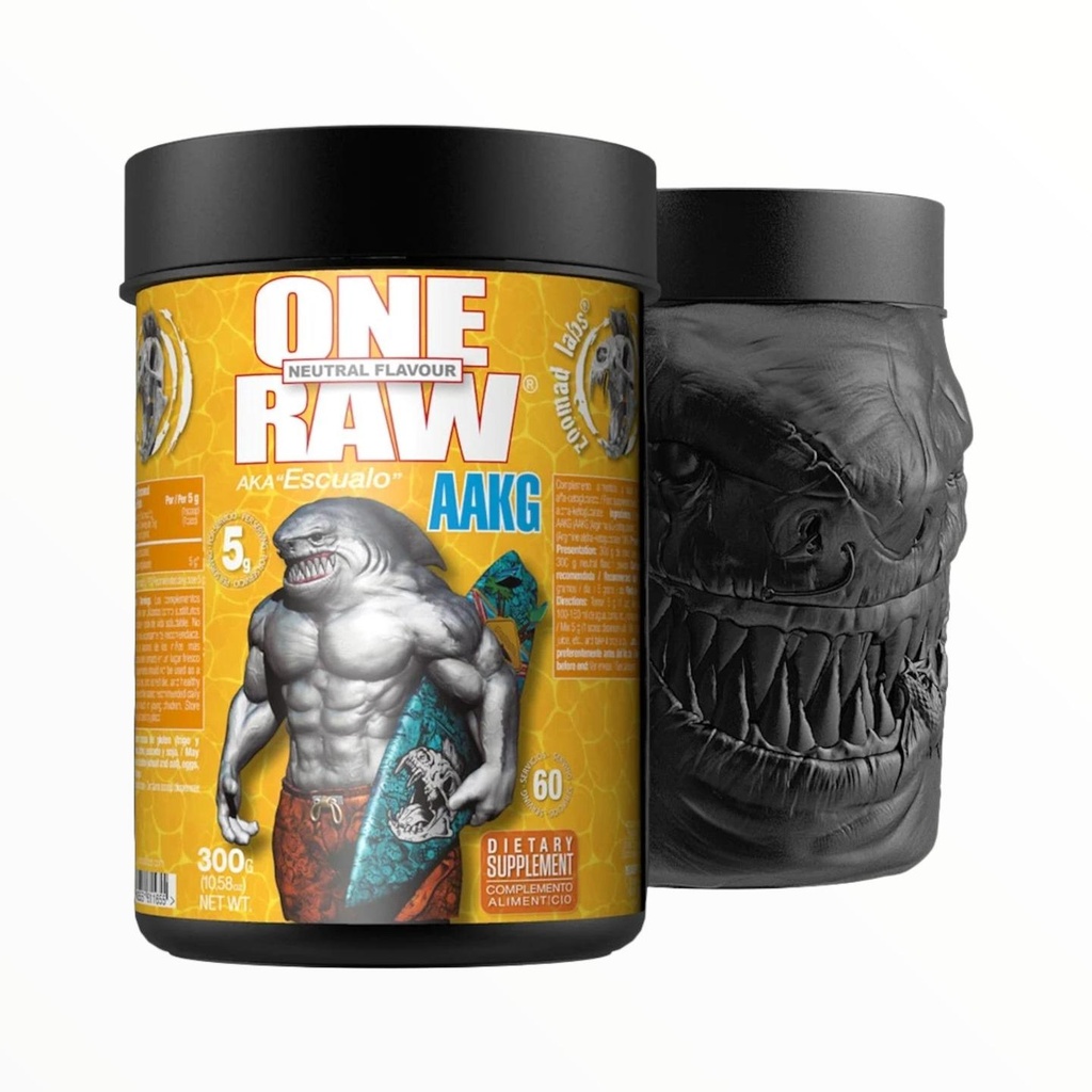 Zoomad Labs One Raw Arginine AAKG 300g (60 Servings) | Unflavored Nitric Oxide Booster