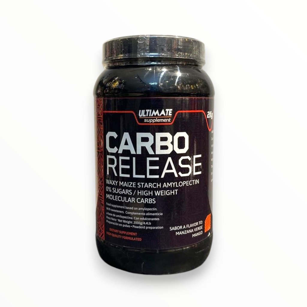 [NEW0030] Ultimate Supplement Carbo Release 2kg – Waxy Maize Starch Amylopectin High Molecular Weight Carbs for Energy & Muscle Recovery