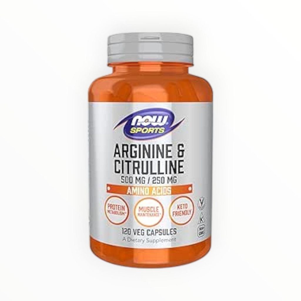 Arginine & Citrulline 500mg – 120 Tablets | Pump, Strength & Endurance