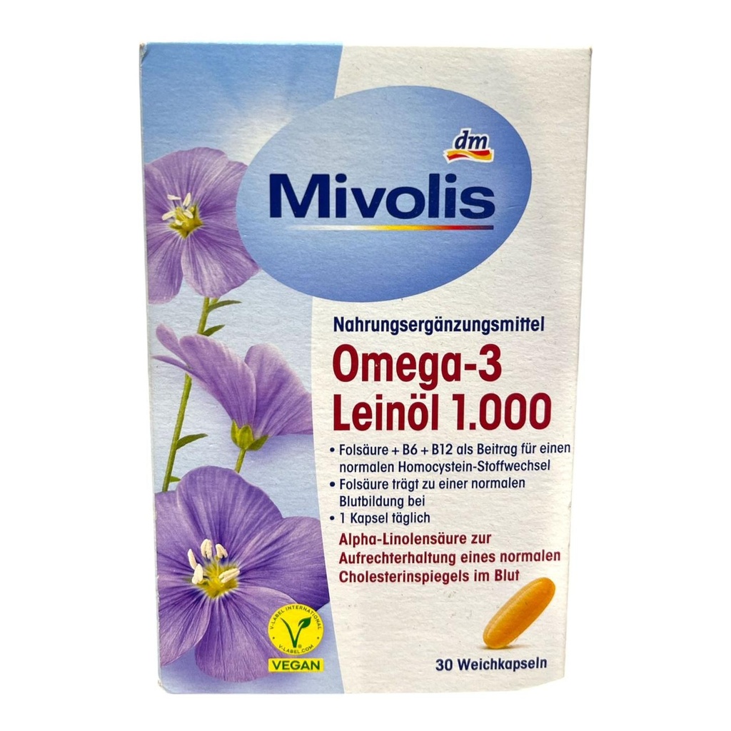 [MIV0371] Mivolis Omega-3 – 30 Tablets | Daily Heart & Brain Support