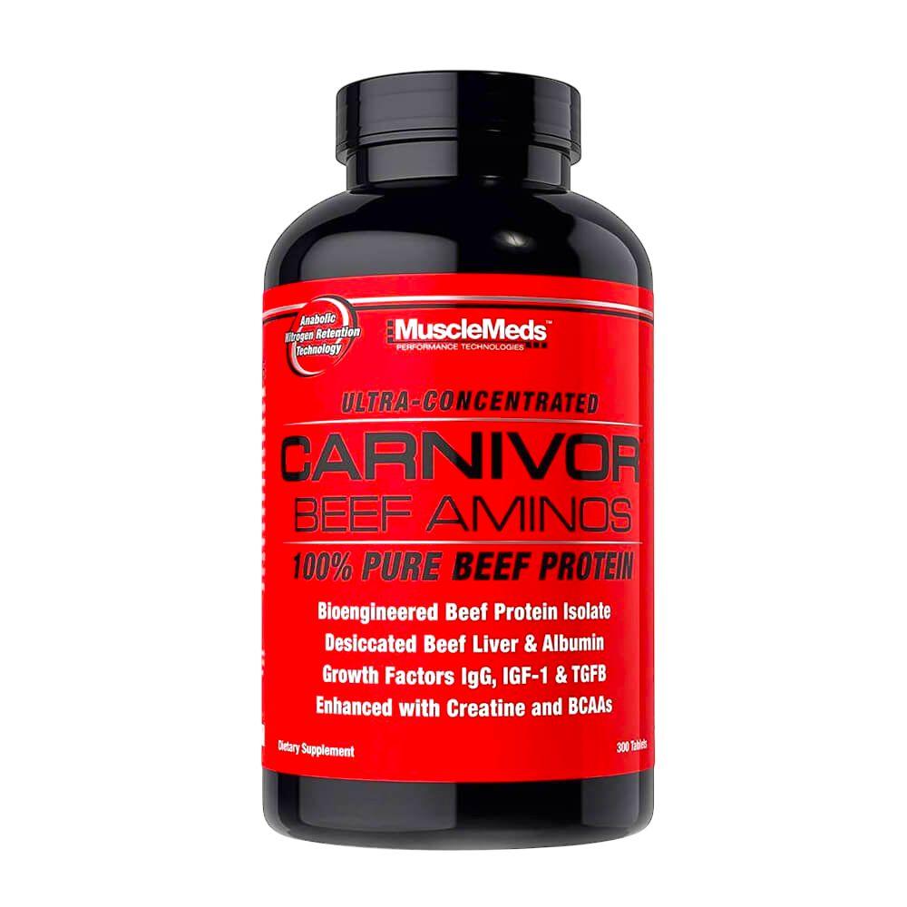 [MUS0453] MuscleMeds Carnivor Beef Aminos 300 Tablets – Muscle Recovery in Egypt