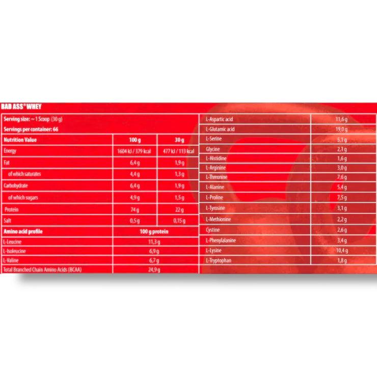 Bad Ass Whey Protein 2kg – Chocolate Flavour