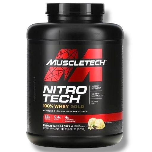 [MUS0574] MuscleTech Nitro-Tech Whey Gold 2.27kg (69 Servings) | Premium Whey Isolate & Peptides for Muscle Growth (Vanilla)