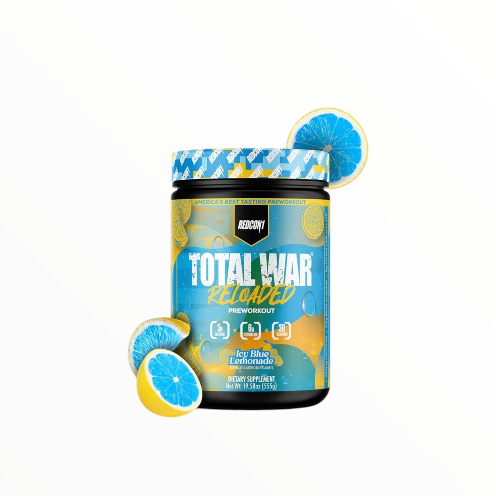 Redcon1 Total War Pre-Workout 386g (40 Servings) | Extreme Energy, Focus & Performance Booster|