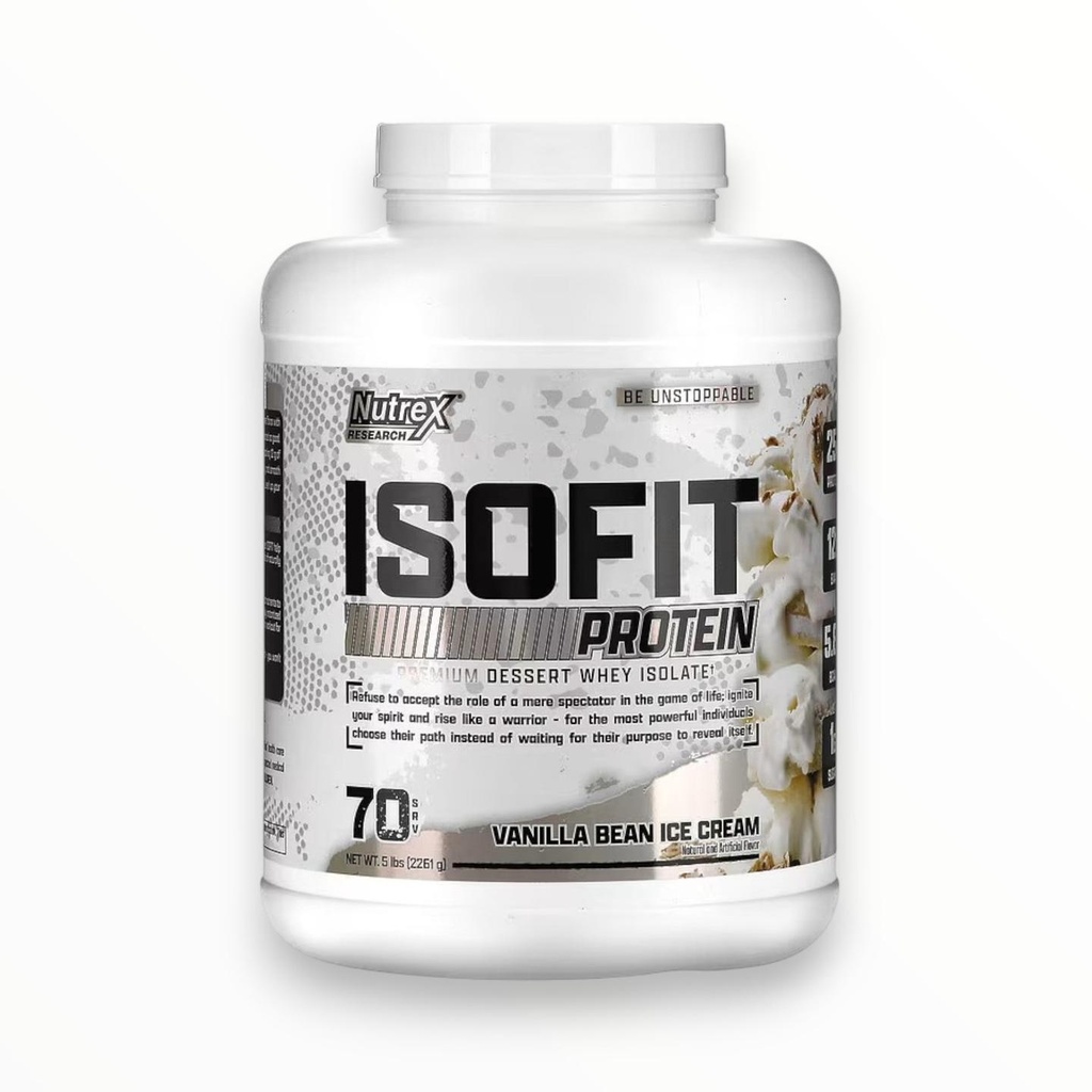 [ISO0897] Nutrex IsoFit Protein Isolate – Chocolate Shake Flavor, 100% Whey Isolate, 70 Servings (Vanilla)
