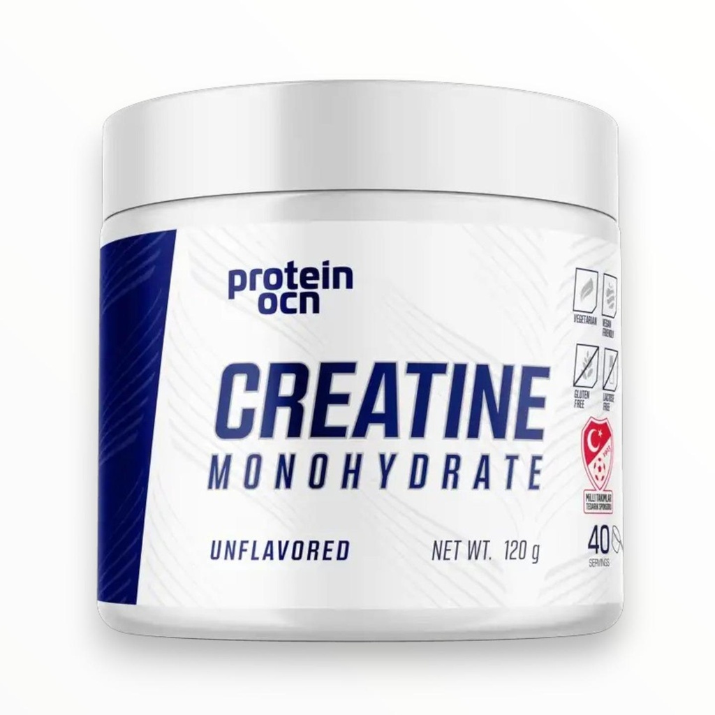 [NEW0010] Protein OCN Creatine Monohydrate 120g – Unflavored Pure Creatine for Strength, Power & Muscle Performance
