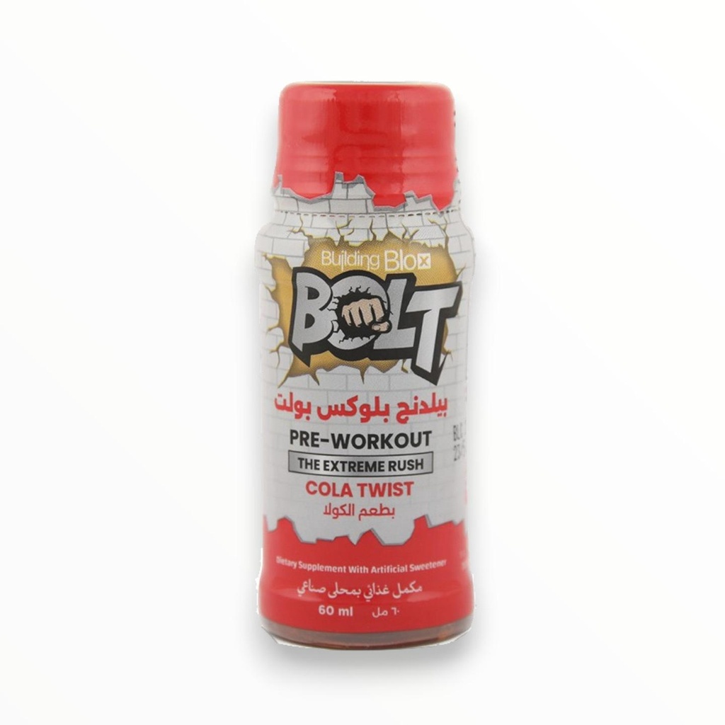 [NEW0003] Building Blox BOLT Pre-Workout Shot 60ml – Extreme Energy & Focus Booster (Icy Blueberry Flavor) (cola)