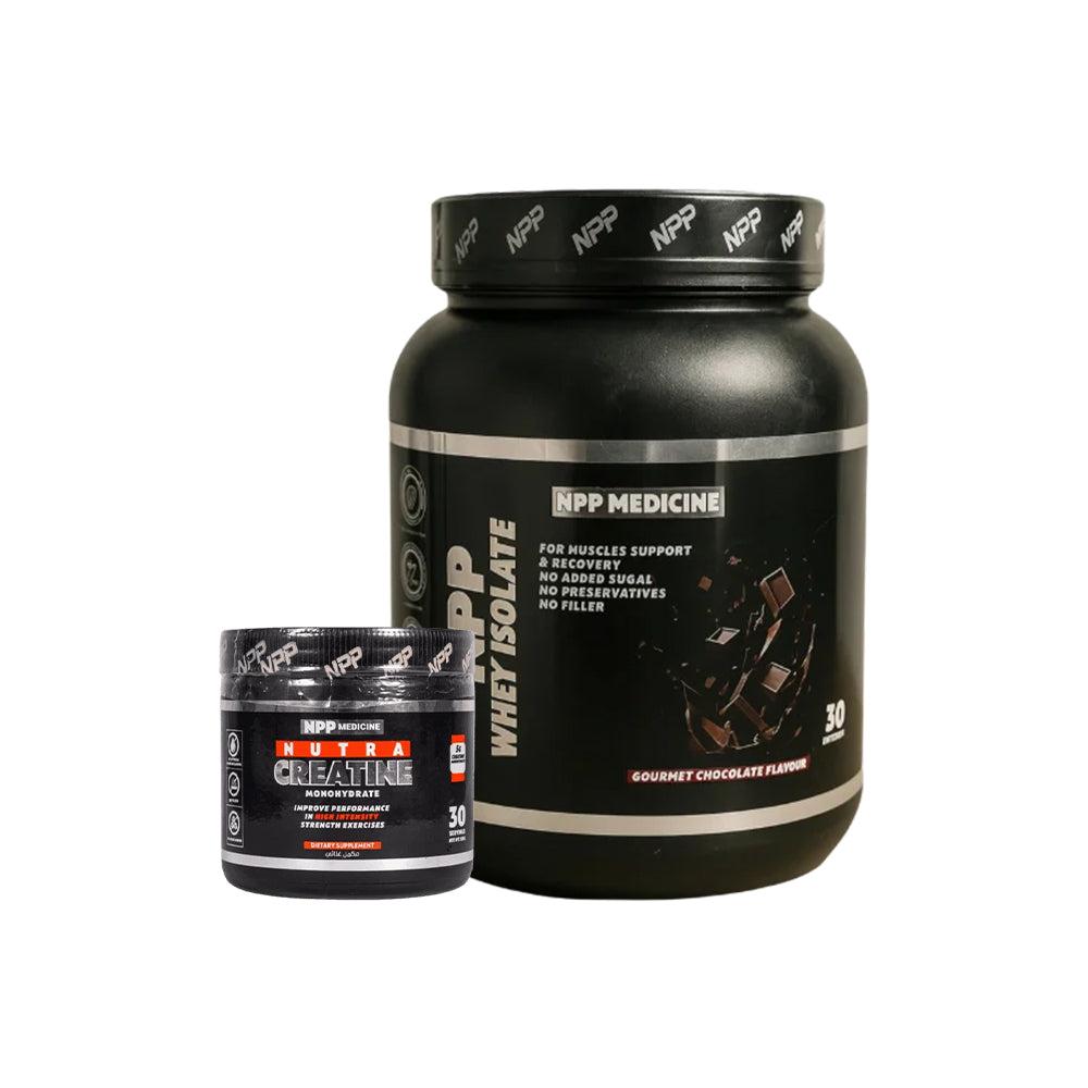 NPP Whey Isolate (30 Servings) + NPP Nutra Creatine Monohydrate – Premium Muscle Recovery Stack
